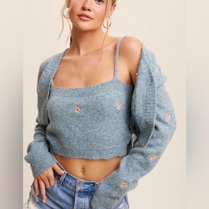 NWOT Cami & Cardigan Set by Listicle